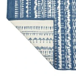 7' X 10' Outdoor Rug Striped Fringe Blue - Threshold™ -Garden Furniture Store GUEST f87e445c 81fd 43af bbbd 1dd8caca7131