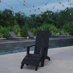 Merrick Lane Set Of 2 Adirondack Slatted Back Patio Chairs With Accompanying Foot Ottomans -Garden Furniture Store GUEST f911e0bf 2b4e 45c8 8cf7 8bb6a89498b3