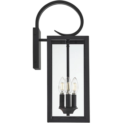 John Timberland Mira Modern Outdoor Wall Light Fixture Flat Black 21 1/2" Clear Glass For Post Exterior Barn Deck House Porch Yard Posts Patio Home 7 John Timberland Mira Modern Outdoor Wall Light Fixture Flat Black 21 1/2" Clear Glass For Post Exterior Barn Deck House Porch Yard Posts Patio Home - Image 7