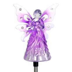 33.85" Acrylic Solar Angel Stake Purple - Exhart -Garden Furniture Store GUEST f9f8ab56 3362 493b a012 4c8da8fc613b