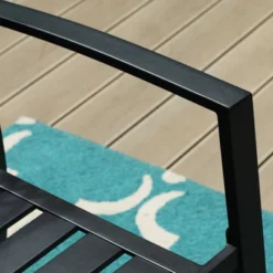 5pc Patio Set With 37" Square Metal Gridded Table With Umbrella Hole & Arm Chairs - Captiva Designs -Garden Furniture Store GUEST fa6b3ae7 d762 44da a367 8fd4b2df906d