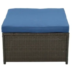 9pc Wicker Patio Sectional Seating Set With Cushions - Brown/Blue - GODEER 19 9pc Wicker Patio Sectional Seating Set With Cushions - Brown/Blue - GODEER -Garden Furniture Store GUEST fb4a071d 2247 43c3 85f6 ba9e599a7e98