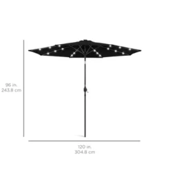 Best Choice Products 10ft Solar LED Lighted Patio Umbrella W/ Tilt Adjustment, UV-Resistant Fabric -Garden Furniture Store GUEST fb963372 dd87 4521 bcfd d27e7fa78eb2