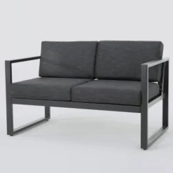 Navan 12pc Aluminum Sectional Sofa Seating Set Black/Dark Gray - Christopher Knight Home 10 Navan 12pc Aluminum Sectional Sofa Seating Set Black/Dark Gray - Christopher Knight Home -Garden Furniture Store GUEST fbd48da7 2345 40e2 923b adf8894f59af