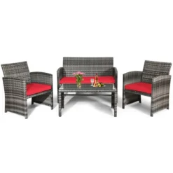 Tangkula 4-Piece Outdoor Patio Furniture Set Rattan Wicker Conversation Sofa Set 8 Tangkula 4-Piece Outdoor Patio Furniture Set Rattan Wicker Conversation Sofa Set -Garden Furniture Store GUEST fd17fb2d 07ae 4205 8c4f 36381343a3a2