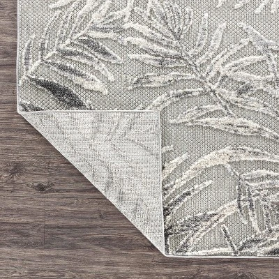World Rug Gallery Bahama Palm Frond Floral Indoor/Outdoor Area Rug 2 World Rug Gallery Bahama Palm Frond Floral Indoor/Outdoor Area Rug - Image 2