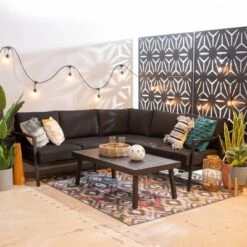 Linon Lark Aluminum Sectional Sofa Black -Garden Furniture Store GUEST fde16fa7 ec16 44bd 9630 0670ba6bbcbb