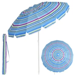 Costway 8 FT Beach Umbrella Outdoor Tilt Sunshade Sand Anchor W/Carry Bag -Garden Furniture Store GUEST fedad1df 0f0a 4ba8 8e03 350976b1e9e1
