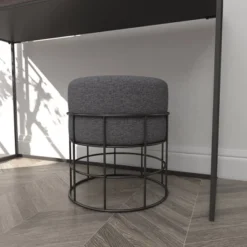 Metal Fabric Patio Garden Stool - Olivia & May -Garden Furniture Store GUEST ff29016f ba3a 42e7 9954 708a8a17bc81