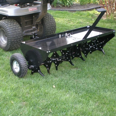 Yard Tuff 48 Inch Steel Tow Behind Plug Aerator With Pneumatic Tires, 32 Coring Plugs, And Universal Hitch For Lawn Mowers, Garden Tractors, And ATVs 1 Yard Tuff 48 Inch Steel Tow Behind Plug Aerator With Pneumatic Tires, 32 Coring Plugs, And Universal Hitch For Lawn Mowers, Garden Tractors, And ATVs