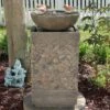 Sunnydaze Decor Sunnydaze 25"H Electric Polyresin Three Bathing Birds Outdoor Water Fountain With LED Light